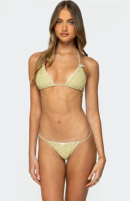 Edikted Anna Textured Triangle Bikini Top
