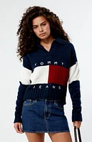 Tommy Jeans Rugby Flag Cropped Sweater