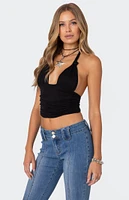 Edikted Lillie Knotted Halter Top