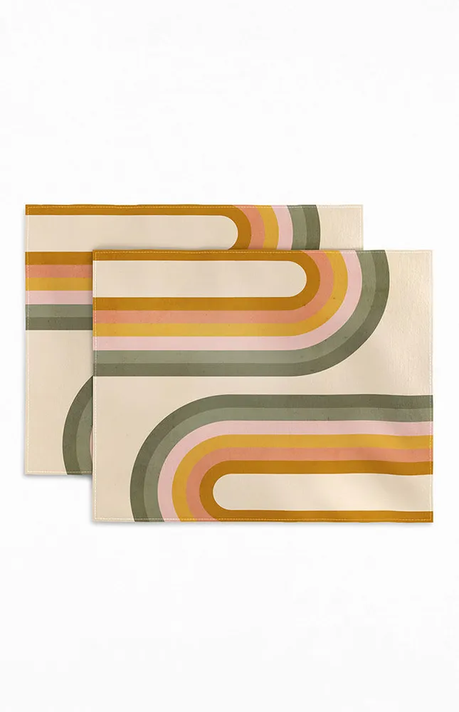 Pack Beige Rainbow Placemats