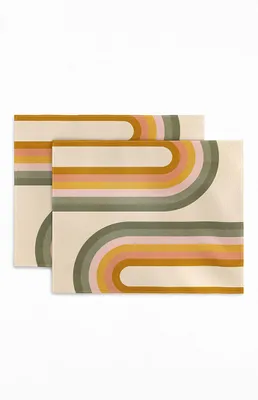 Pack Beige Rainbow Placemats