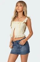 Edikted Square Neck Ruffled Corset