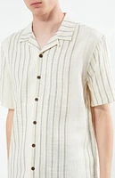 PacSun Neutral Striped Camp Shirt