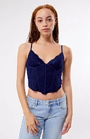 LA Hearts Midnight Lover Lace Corset Top