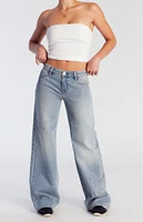 PacSun Casey Rhinestone Butterfly Low Rise Baggy Jeans