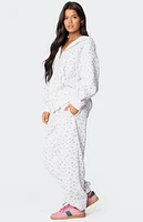 Edikted Bouquet Oversized Zip Up Hoodie