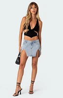 Cady Tie Front Cut Out Top