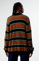 PacSun Brown Stripe Button Up Sweater