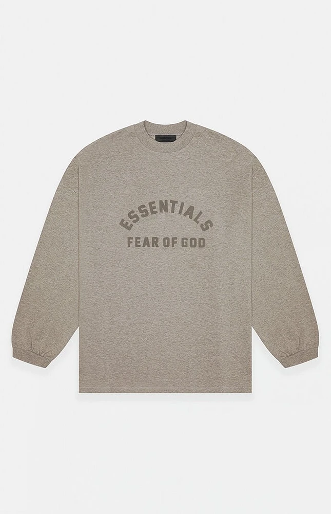 Fear of God Essentials Heather Grey Heavy Long Sleeve T-Shirt