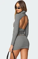 Edikted Leana Striped Turtle Neck Top