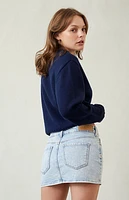 Pacsun Bella Stretch Light Indigo Denim Mini Skirt