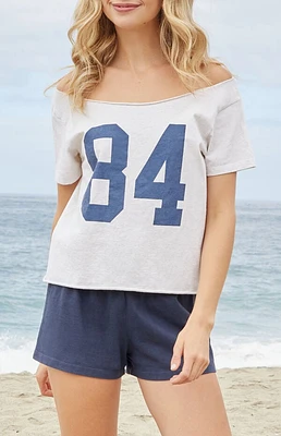 John Galt Robyn 84 Off-The-Shoulder Cropped T-Shirt