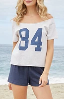 John Galt Robyn 84 Off-The-Shoulder Cropped T-Shirt