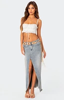 Edikted Mandy Cropped Cotton Lace Corset
