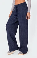 Edikted Portia Relaxed Cable Knit Pants