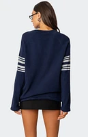 Edikted Contrast Stripe Oversized Knit Top