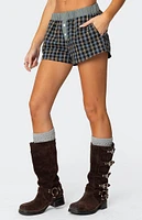 Edikted Mixed Plaid Boxer Shorts