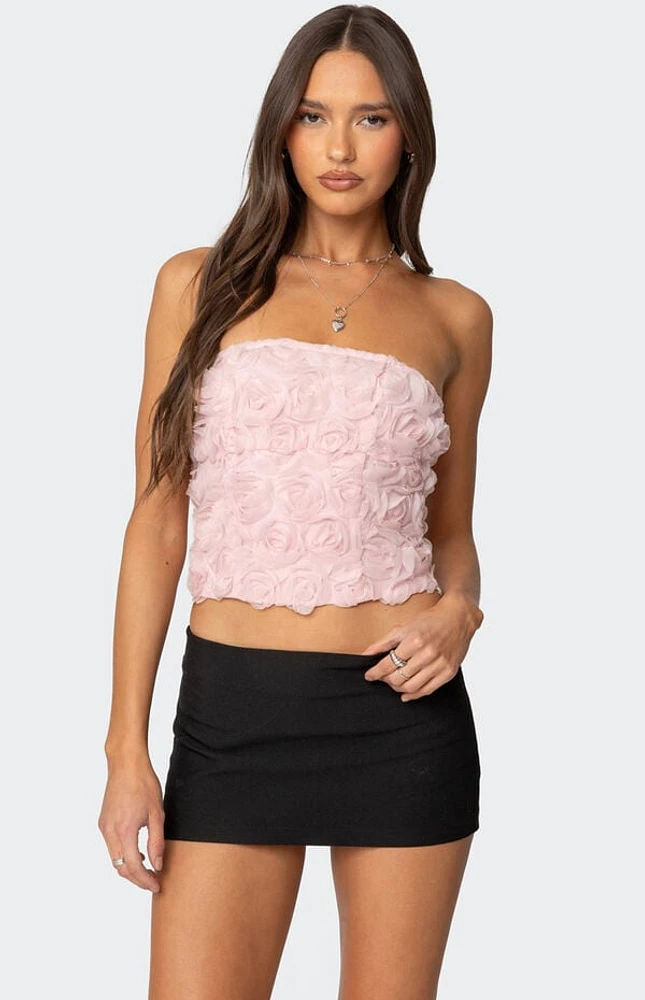 Edikted Rosee Textured Floral Corset