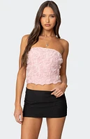 Edikted Rosee Textured Floral Corset