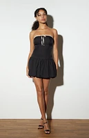 LA Hearts Strapless Bow Front Mini Dress