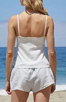 John Galt White & Blue Heart Tiffany Tank Top