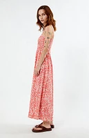 Rhythm Islander Floral Shirred Midi Dress