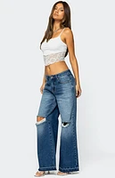 Edikted Mylah Lacey Asymmetric Tank Top