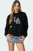 Edikted LA Plaid Sweatshirt