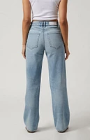 PacSun Light Indigo High Waisted Girlfriend Jeans