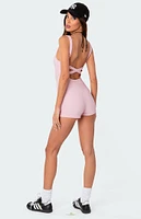 Edikted Drea Open Back Ribbed Romper