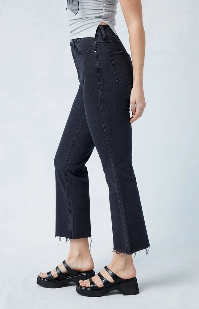PacSun Eco Stretch Black High Waisted Cropped Bootcut Jeans