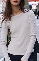 John Galt Cream Zelly Long Sleeve Top