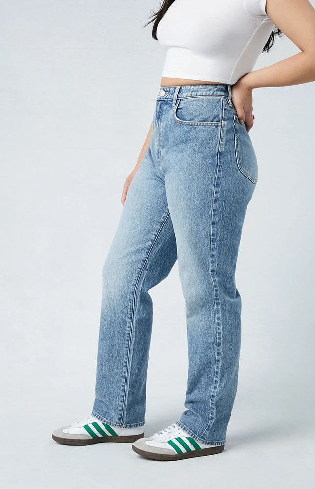 PacSun Stretch Medium Indigo Curve Dad Jeans