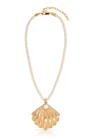 Ettika Scallop Shell Pendant Necklace