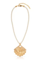 Ettika Scallop Shell Pendant Necklace