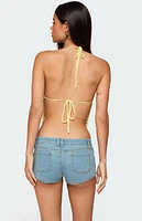 Edikted Miel Crochet Backless Halter Top