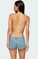 Edikted Miel Crochet Backless Halter Top