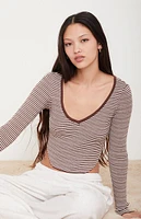 LA Hearts Woodland V-Neck Sweater