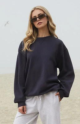John Galt Dark Blue Erica Crew Neck Sweatshirt