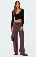 Edikted Fernanda Low Rise Straight Leg Jeans