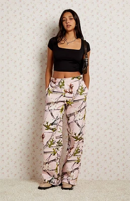 Pacsun Pink Camo Baggy Sweatpants