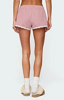 Edikted Vaughn Lacey Plaid Shorts