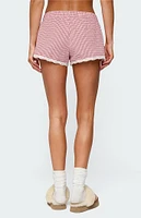 Edikted Vaughn Lacey Plaid Shorts