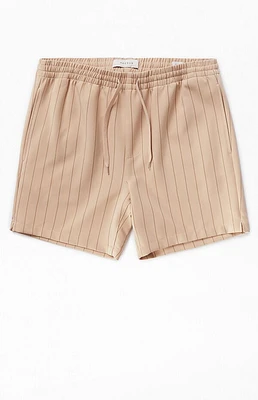 Pacsun Tan Striped Volley Shorts