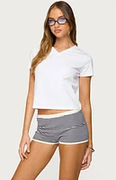 Edikted Ornella V Neck T-Shirt