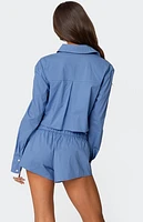 Edikted Danette Oversized Button Up Shirt