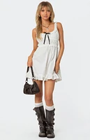 Edikted Eyelet Frill Mini Dress