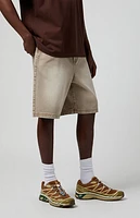 Pacsun Khaki Baggy Denim Shorts