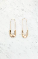 LA Hearts Pearl Pin Earrings