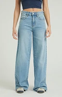 PacSun Jessie Medium Indigo High Waisted Baggy Jeans